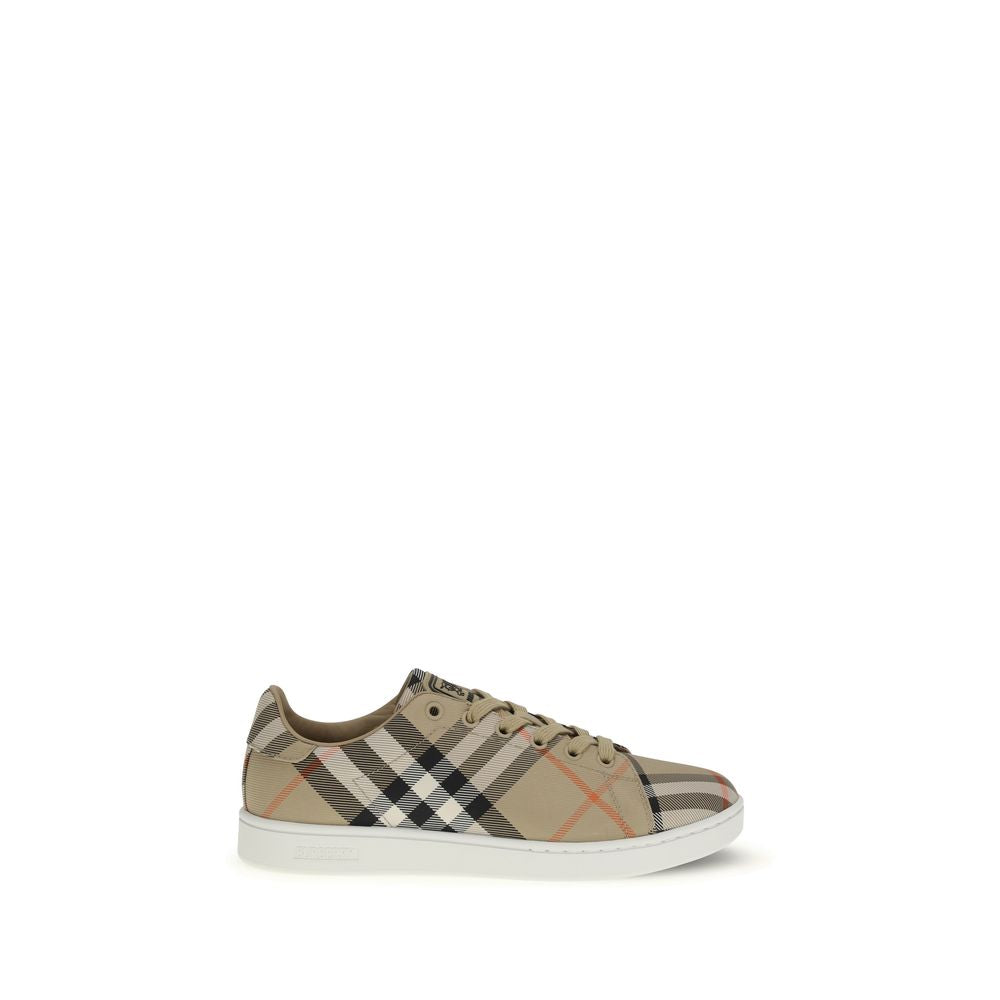 Burberry Beige Nylon Low Top Sneakers